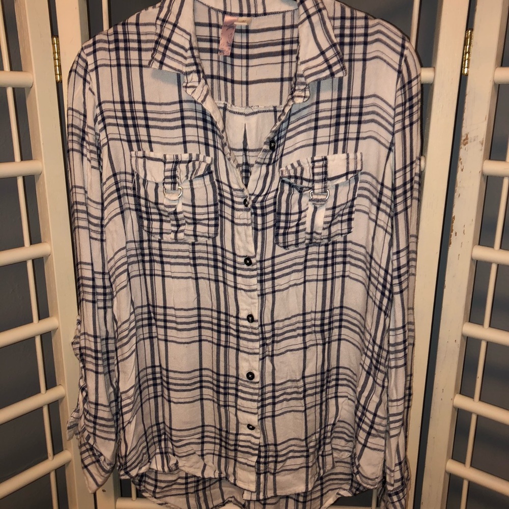 White flannel shirt from Francescas